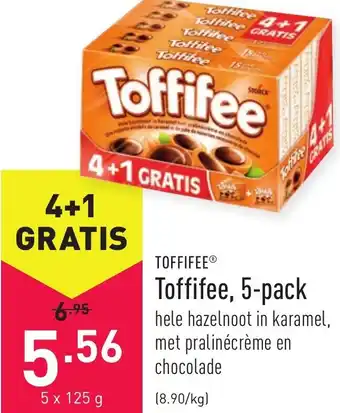 ALDI Toffifee 5x125g aanbieding