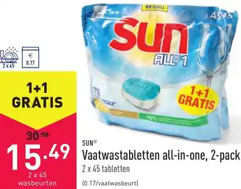 ALDI Vaatwastableletten all-in-one, 2pack aanbieding