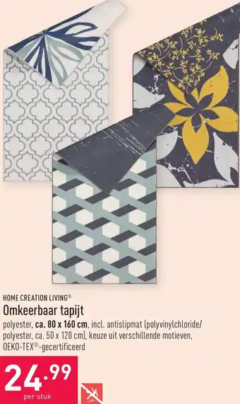 ALDI Omkeerbaas tapijt 80x160cm aanbieding