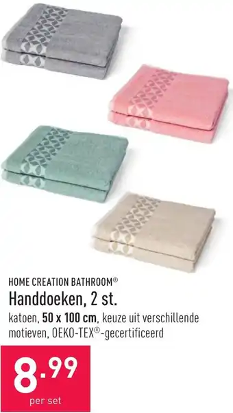 ALDI Handdoeken, 2st 50x100cm aanbieding