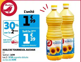 Auchan Huile De Tournesol Auchan aanbieding