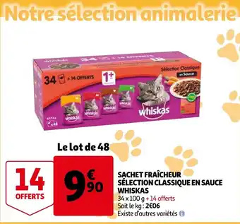 Sachet Fraîcheur Sélection Classique En Sauce Whiskas