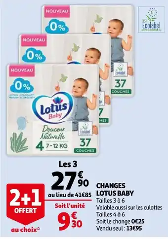 Auchan Changes Lotus Baby aanbieding