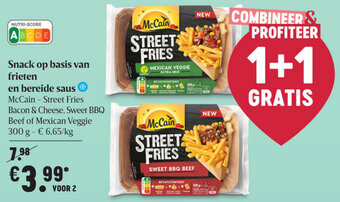 Delhaize Snack op basis van frieten en bereide saus aanbieding