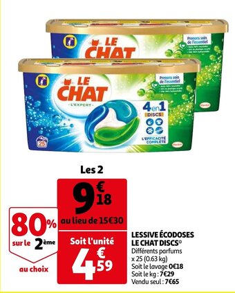 Auchan Lessive Écodoses Le Chat Discs aanbieding