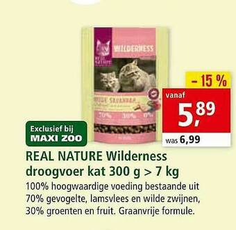 Maxi Zoo Real Nature Wilderness Droogvoer Kat aanbieding