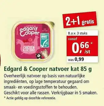 Maxi Zoo Edgard & Cooper Natvoer Kat 85 G aanbieding