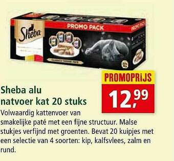 Maxi Zoo Sheba Alu Natvoer Kat aanbieding