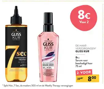 Di Gliss Kur Serum voor beschadigd haar 75ml aanbieding