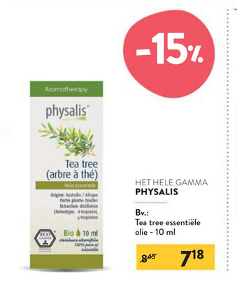Di Physalis Tea tree essentiële olie -10ml aanbieding