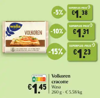 Delhaize Volkoren cracotte aanbieding