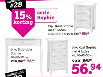 Serie Sophie 15% Korting