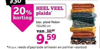 Leen Bakker Heel Veel Plaids 20% Korting aanbieding