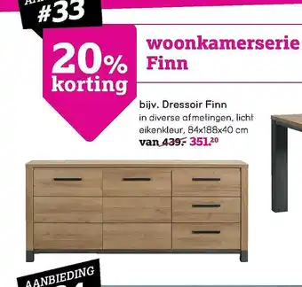Woonkamerserie Finn 20% Korting