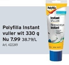 GAMMA Polyfi lla instant vuller wit 330 g aanbieding