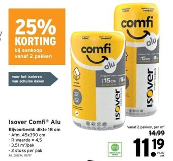 GAMMA Isover comfi ® alu aanbieding