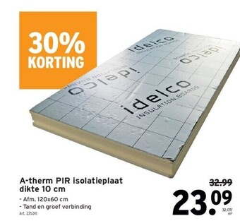GAMMA A-therm pir isolatieplaat dikte 10 cm aanbieding