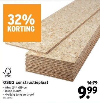 GAMMA Osb3 constructieplaat aanbieding