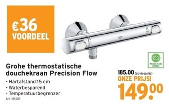 GAMMA Grohe thermostatische douchekraan precision flow aanbieding