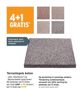 GAMMA Terrastegels beton aanbieding