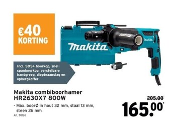 GAMMA Makita combiboorhamer hr2630x7 800w aanbieding