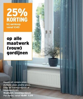 GAMMA Op alle maatwerk (vouw) gordijnen aanbieding