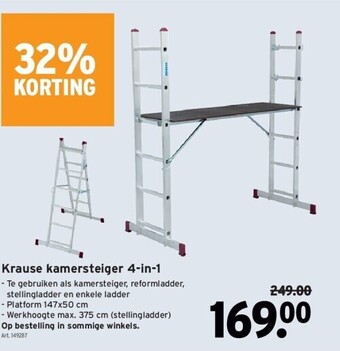 GAMMA Krause kamersteiger 4-in-1 aanbieding