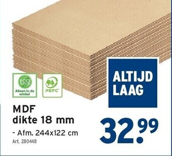 GAMMA Mdf dikte 18 mm aanbieding