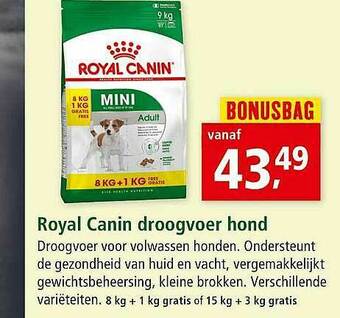 Maxi Zoo Royal Canin Droogvoer Hond aanbieding