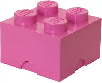 Opbergbox brick 4, roze - lego