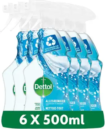 Bol.com Dettol - power & fresh - allesreiniger spray - katoenfris - 6 x 500 ml aanbieding