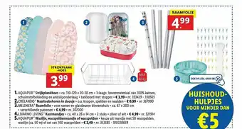 Lidl Strijplankhoes, Naaitoebehoren In Doosje, Raamfolie, Kastmandjes, Waslijn, Wasspeldenmandje Of Wasspelden aanbieding