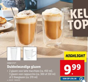 Lidl Dubbelwandige glazen aanbieding