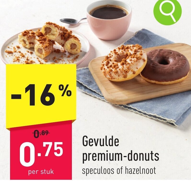 Gevulde premiumdonuts promotie bij ALDI