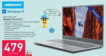 ALDI MEDION® Notebook 39,6 cm/15,6" aanbieding