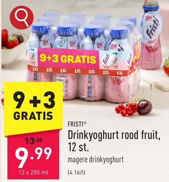 ALDI FRISTIⓇ Drinkyoghurt rood fruit, 12 st. aanbieding