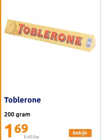 Action Toblerone 200 gram aanbieding