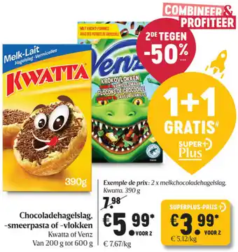 Delhaize Chocoladehagelslag, -smeerpasta of -vlokken aanbieding