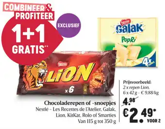 Delhaize Chocoladerepen of -snoepjes aanbieding