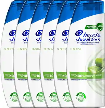 Bol.com Head & shoulders sensitive - anti-roos shampoo - tot 100% roosvrij - voordeelverpakking 6 x 285ml aanbieding