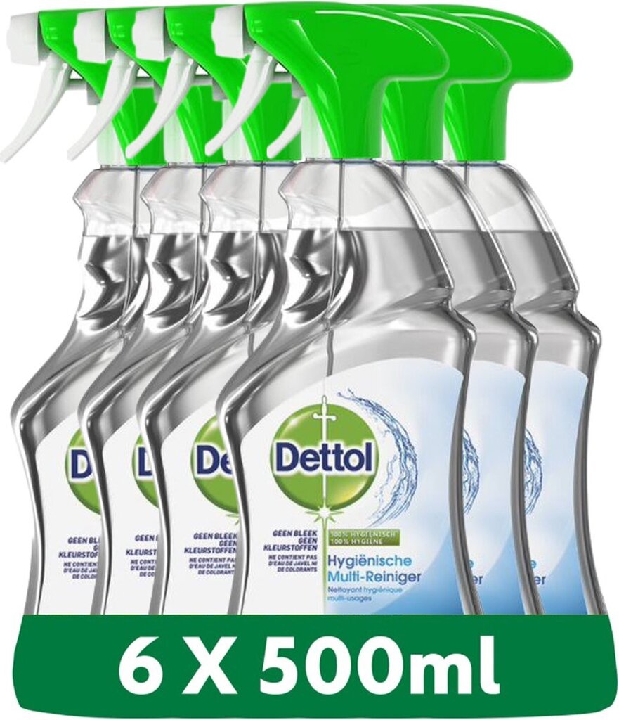 Bol.com Dettol - power & fresh - hygiënische allesreiniger spray - multireiniger - 6 x 500 ml aanbieding