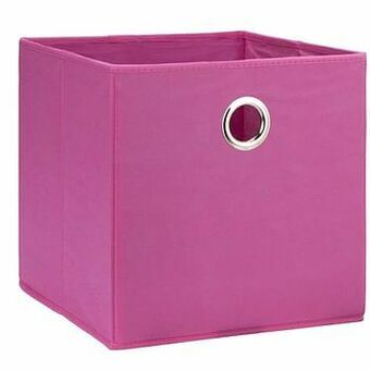 Leen Bakker Opbergbox Parijs - roze - 31x31x31 cm - Leen Bakker aanbieding