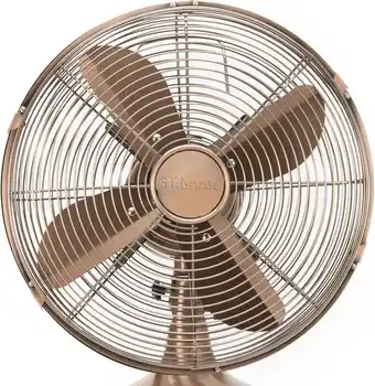 Bol.com Tristar ve-5970 - retro tafel ventilator - ø 30 cm - koperen afwerking aanbieding