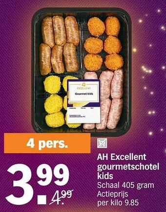 Albert Heijn Ah excellent gourmetschotel kids aanbieding