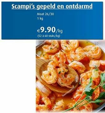 Aronde Scampi’s gepeld en ontdarmd aanbieding