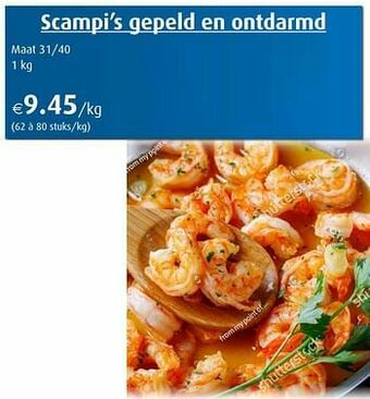 Scampi’s gepeld en ontdarmd