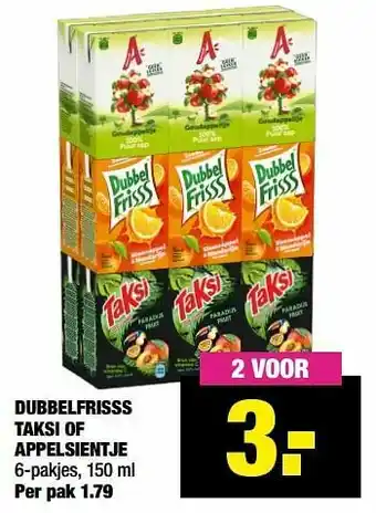 Big Bazar Dubbelfrisss taksi of appelsientje aanbieding