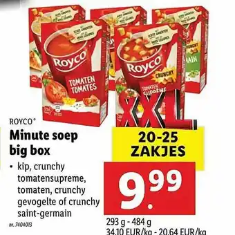 Lidl Royco Minute Soep Big Box aanbieding