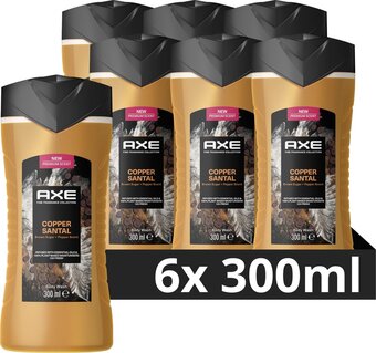 Bol.com Axe fine fragrance collection copper santal douchegel - 6 x 300 ml - voordeelverpakking aanbieding