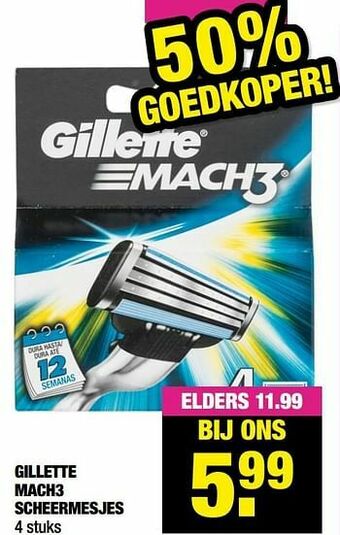 Big Bazar Gillette mach3 scheermesjes aanbieding